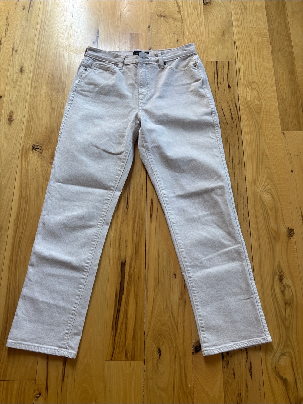 Banana Republic Light cream High-Rise Straight Jeans